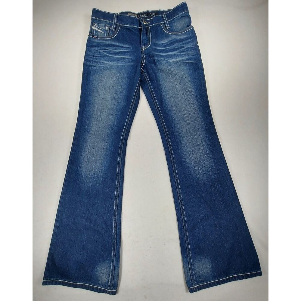 Cruel Girl Bootcut Jeans 12R Medium Wash Embroidered Pocket Western Y2K NWT